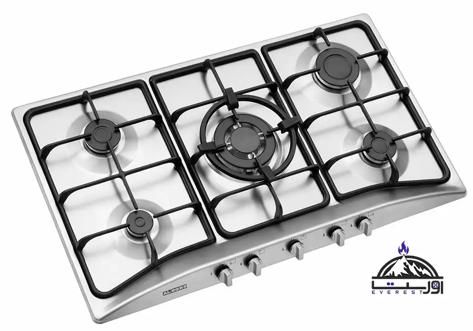 گاز رومیزی استیل البرز کد S5956 2 گاز صفحه ای استیل البرز کد S5956