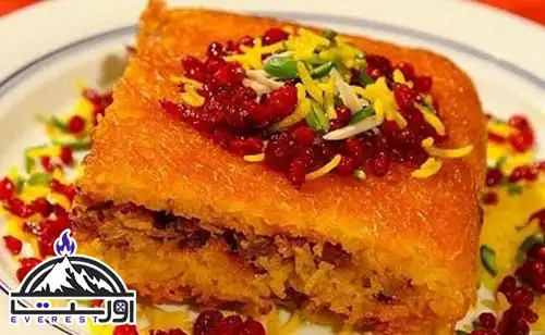 ته چین مرغ و بادمجان با فر برقی 