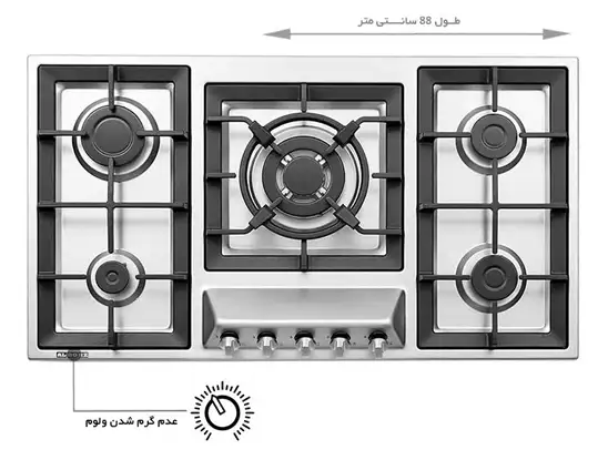 فروش گاز صفحه ای استیل البرز مدل s5960