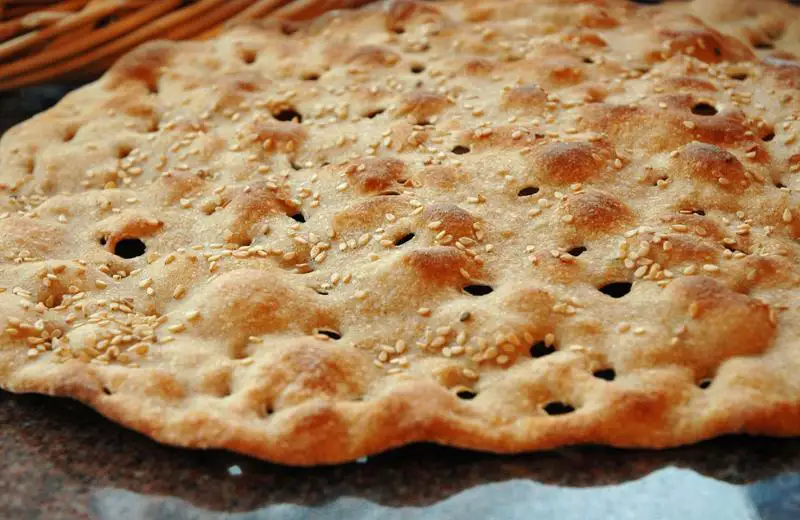 پخت نان در فر - نان سنگک