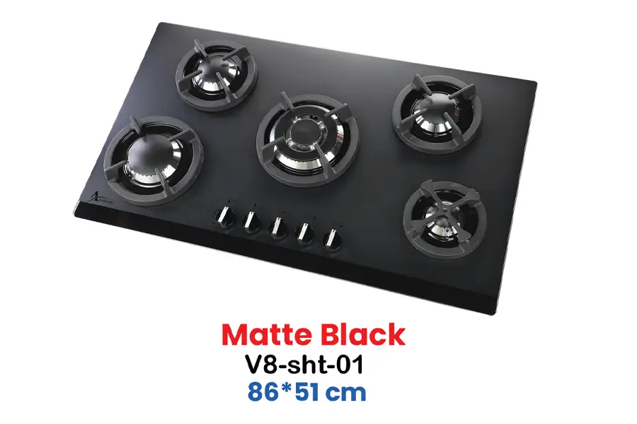 v8-shot matte Black (v8-SHT-01) گاز رومیزی اخوان مدل ونوس v8-sht